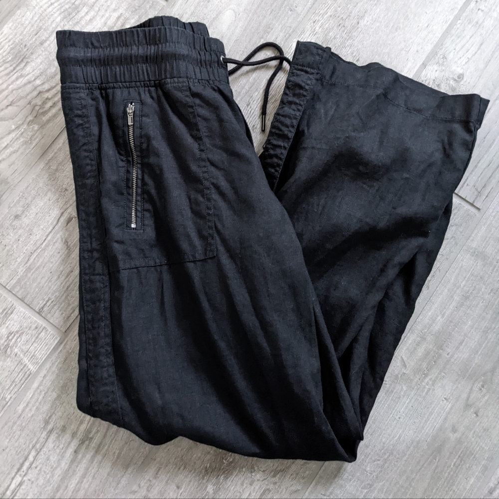 Athleta Cabo Linen Wide Leg Pants